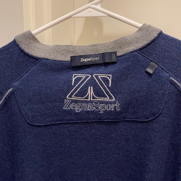 Zegna, Cotton and Cashmere Knit Crewneck Sweater - Picture 5 of 8